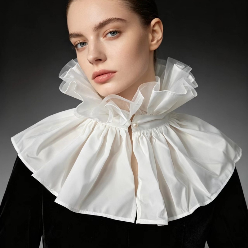Women'S Accessories - Detachable High Ruffled False Collar Women