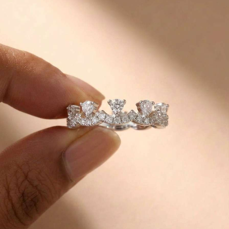 Women'S Accessories Jewelry Sale - 925 Sterling Silver Crown Zircon Exquisite
