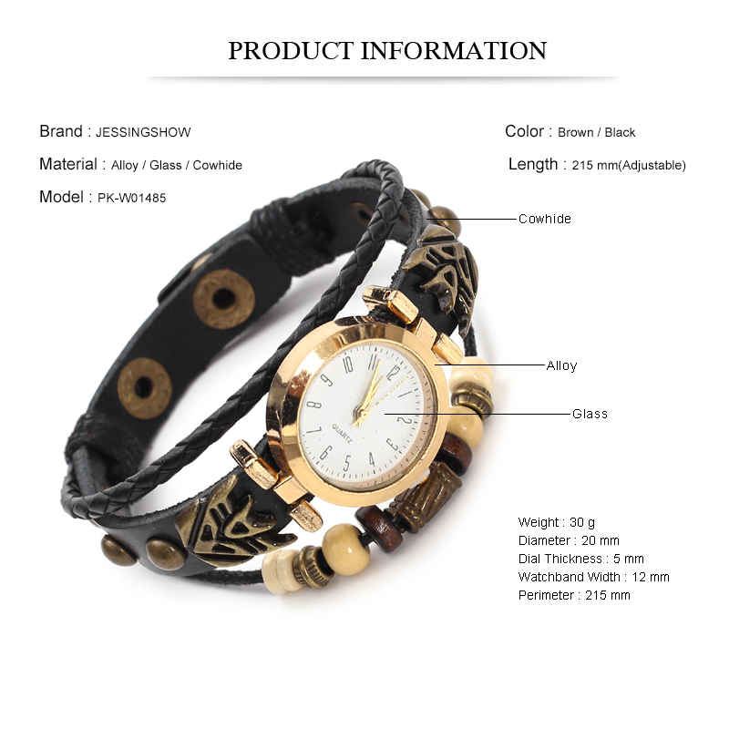 Vintage Leather Quartz Watch H - Women Accessories Pk review and price
