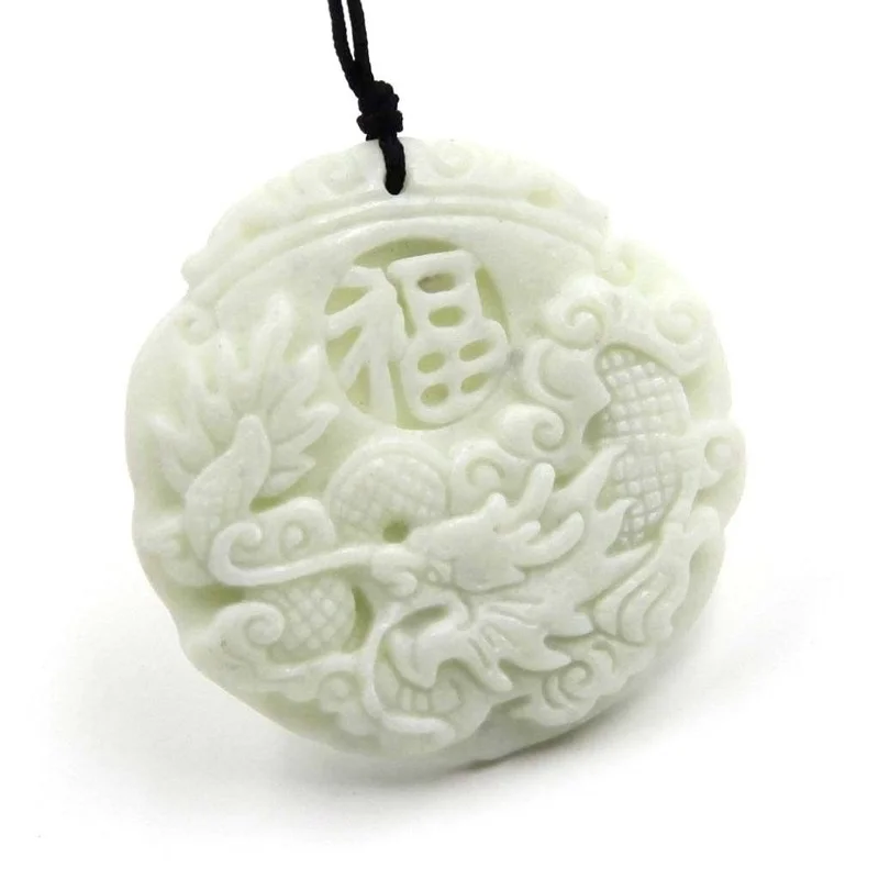 Natural White jade Dragon Phoe - Women'S Accessories review and price