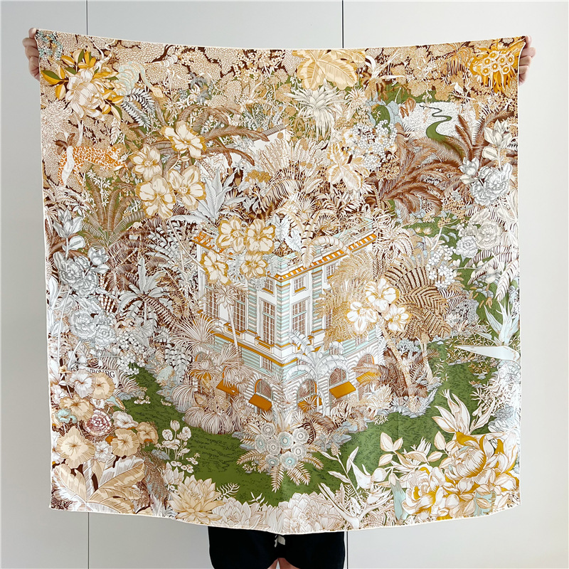 Satin Silk Scarf 110cm Brand M - Women Accessories Brands review and price