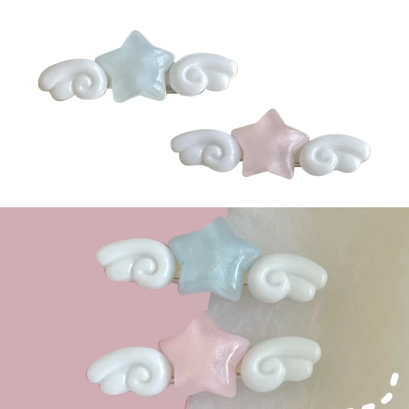 New Jelly Pink Star Wings Hair - Women Accessories Pk review and price