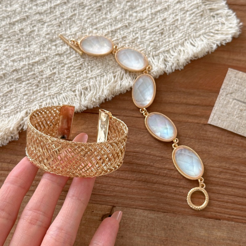 Bohemian Woven Resin Oval Brac - Resin Bangle Bracelet review and price