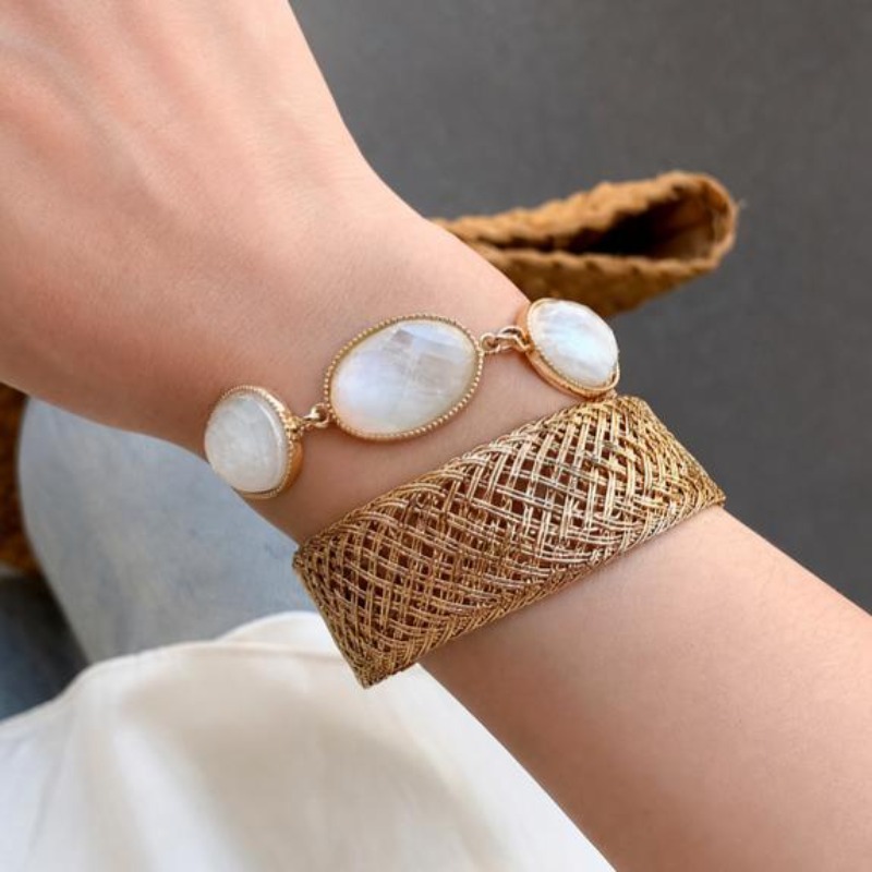 Bohemian Woven Resin Oval Brac - Resin Bangle Bracelet review and price