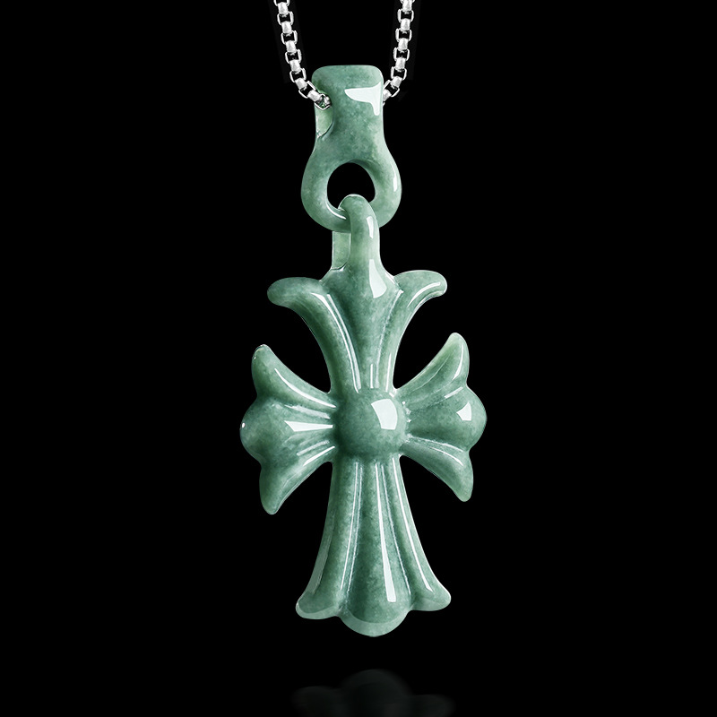 Natural Burmese Jadeite Cross  - Women'S Accessories review and price