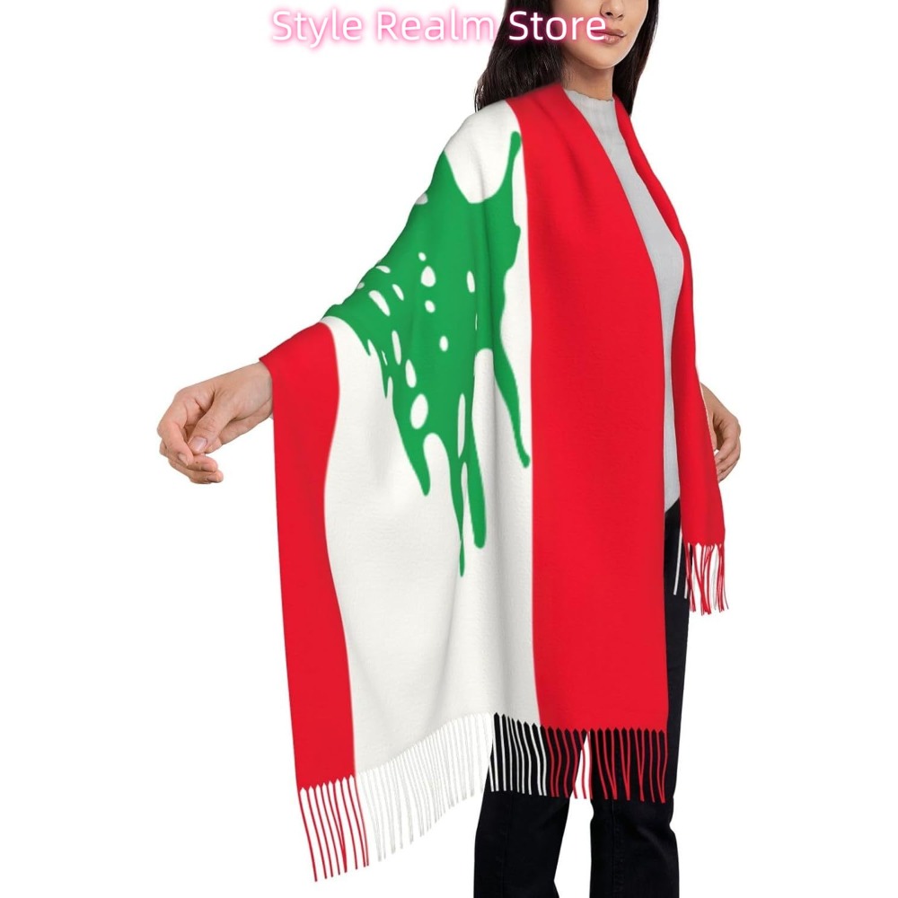 Flag Of Lebanon Print Polyeste - Women Accessories Lebanon review and price