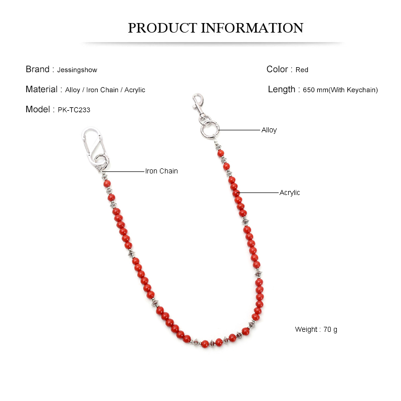 Hip Hop Punk Jean Chain Red Be - Women Accessories Pk review and price