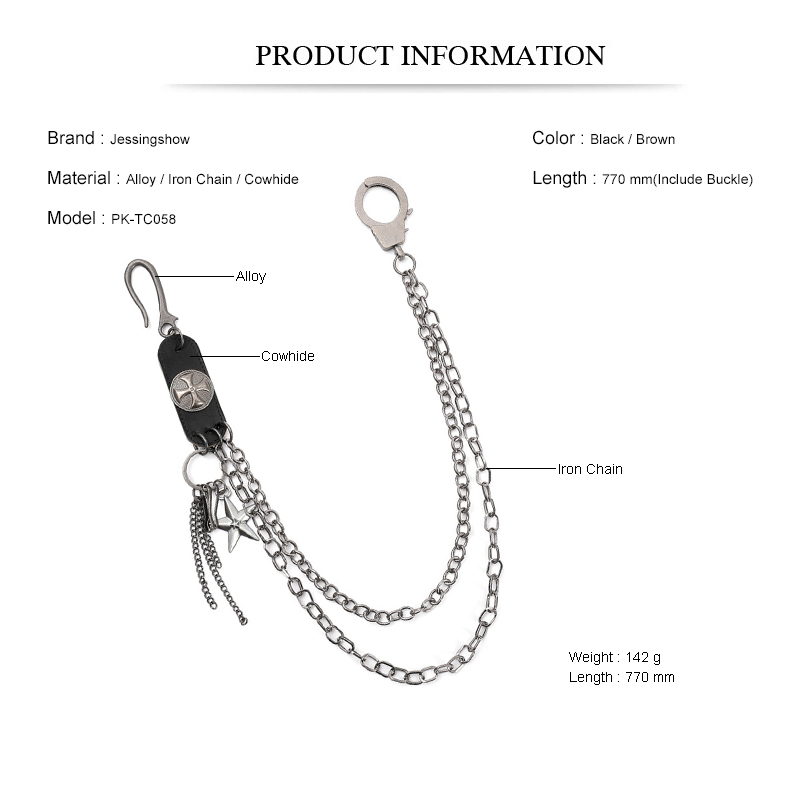 Punk Steet Cowhide Keychains C - Women Accessories Pk review and price