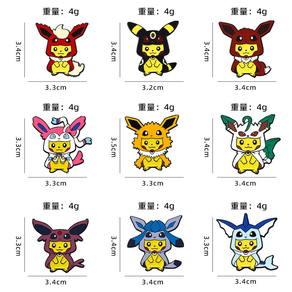 9Pcs Anime Pokemon Lapel Pins  - Women'S Accessories Jewelry Sale review and price