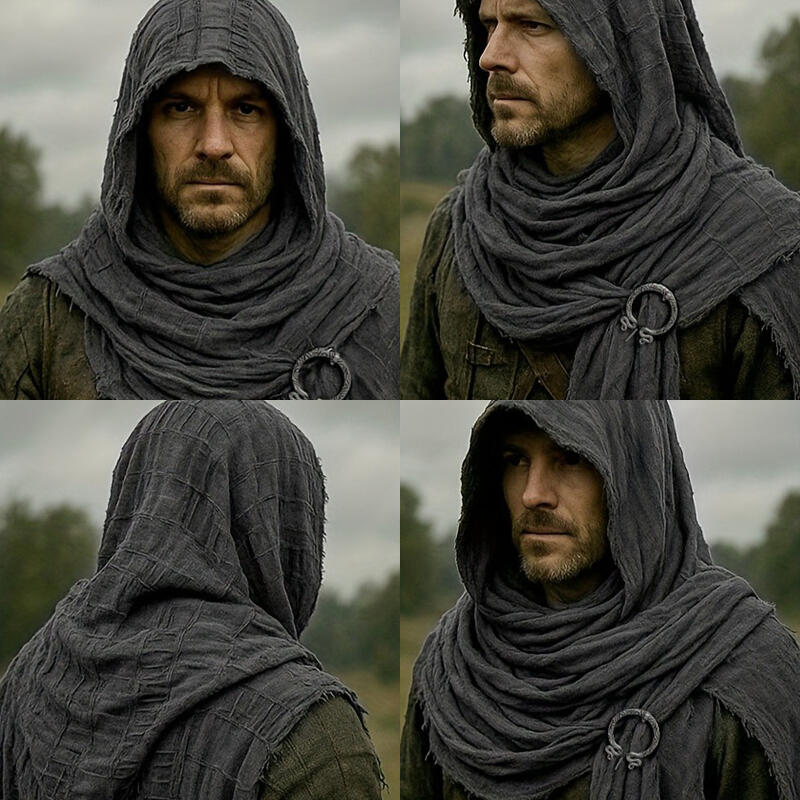 Medieval Hooded Tattered Scarf - Women'S Viking Accessories review and price