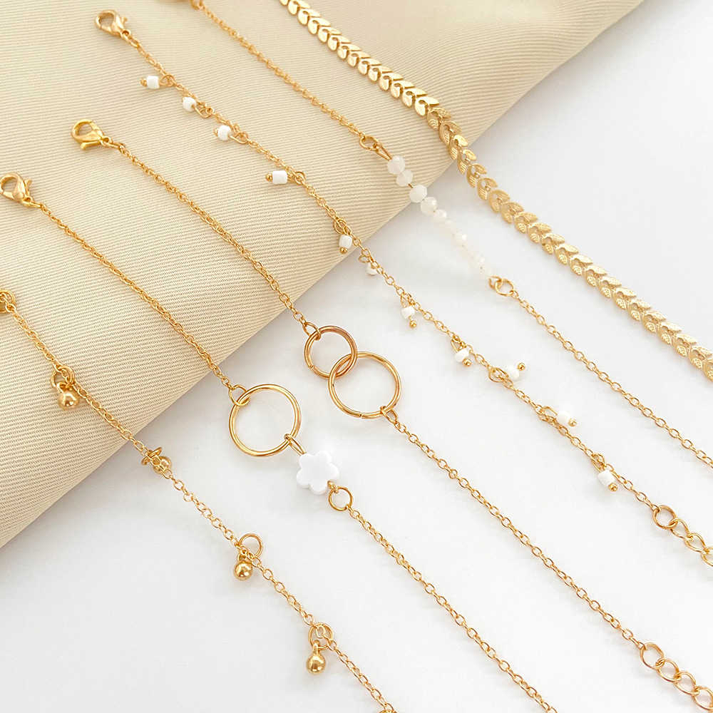 6 Piece Set Gold color Geometr - Resin Bangle Bracelet review and price