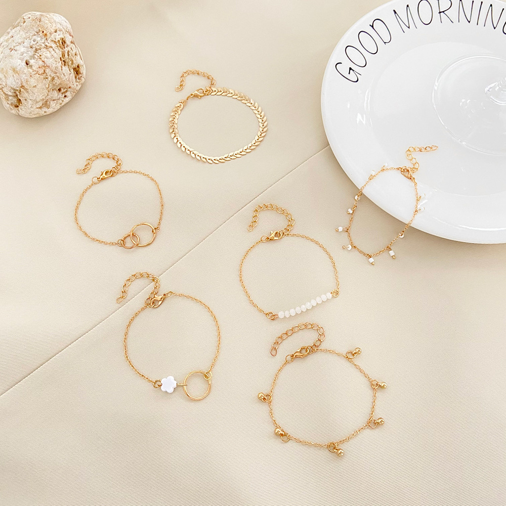 6 Piece Set Gold color Geometr - Resin Bangle Bracelet review and price