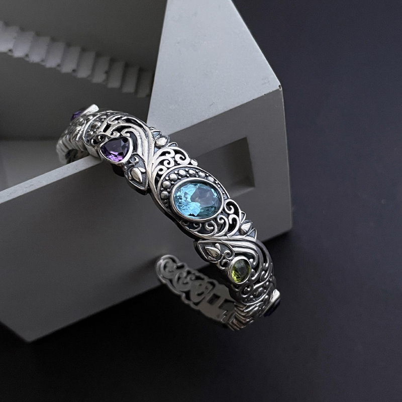 New 925 Sterling Silver Treasu - Resin Bangle Bracelet review and price