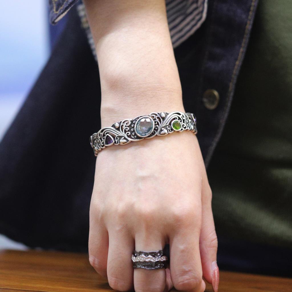New 925 Sterling Silver Treasu - Resin Bangle Bracelet review and price