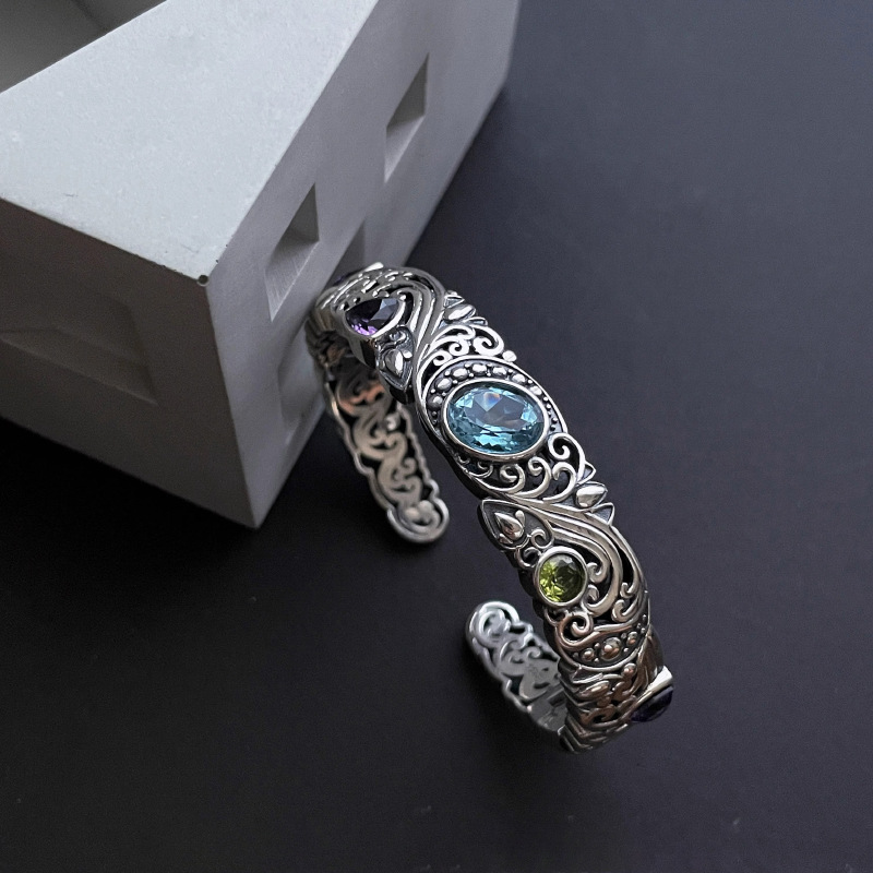 New 925 Sterling Silver Treasu - Resin Bangle Bracelet review and price